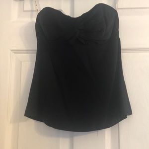 Nanette Lepore black strapless top size 2